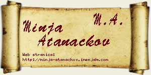 Minja Atanackov vizit kartica
